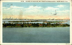 Islands In Biscayne Bay From Fleetwood Hotel Postcard