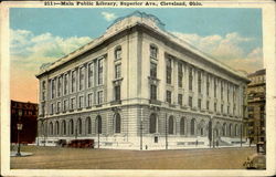 Main Puiblic Library, Superior Ave Cleveland, OH Postcard Postcard