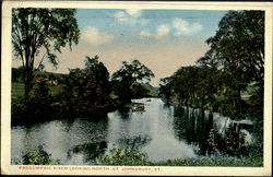 Passumpsic River Looking North St. Johnsbury, VT Postcard Postcard