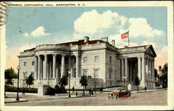 Memorial Continental Hall Washington, DC Washington DC Postcard Postcard