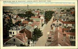 Bird's Eye View of Nantucket, looking South Massachusetts Postcard Postcard