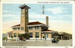 On The Chicago, Milwaukee & St. Paul Railway, Passenger Station Postcard