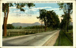 Monument Mt. in the Birkshires, looking North from Great Barrington Massachusetts Postcard Postcard