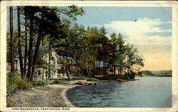 Lake Waushakum Framingham, MA Postcard Postcard