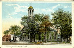 Unitarian Church Quincy, MA Postcard Postcard