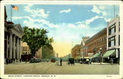 Main Street, Looking South Nashua, NH Postcard Postcard