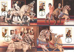 Set of 4: Carousel 25c Series Postcard