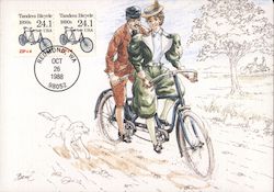 Tandem Bicycle Postcard