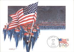 Flag With Olympic Rings Maximum Cards Postcard Postcard Postcard