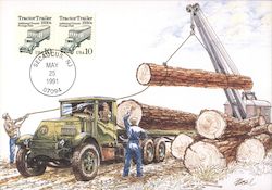 Tractor-Trailer Postcard