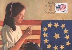 Betsy Ross and America's Flag Postcard