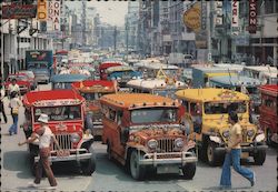 Jeepneys on Rizal Avenue Postcard