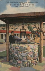 The Traditional Good Luck Wishing Well at the El Toreador Motel Postcard