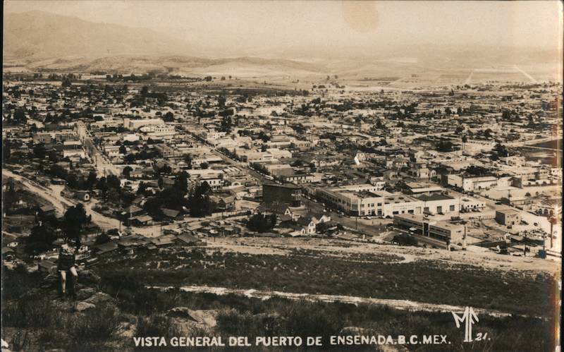 General View Del Puerto de Ensenada Baja California Mexico MF Postcard