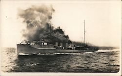 US Warship, WWI-era Postcard