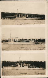 USS Pope, USS Branch and USS Truxton Postcard