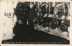 Engine Room of the Giant Transport Leviathan Ships IFS Postcard Postcard Postcard