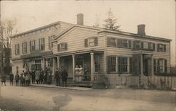 People Outside Public House Postcard