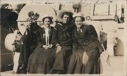 Men and Women on Naval Ship Switching Hats Postcard