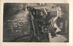 Damaged US Navy Ship, WWI Postcard