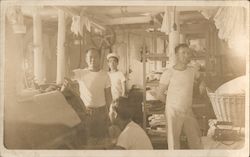 Men on a Navy Ship in the Laundryroom Postcard Postcard Postcard