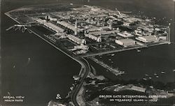 Aerial View of Golden Gate International Exposition on Treasure Island Postcard