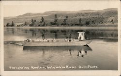 Freighting Apples on Columbia River Boats, Ships Gurr Photo Postcard Postcard Postcard