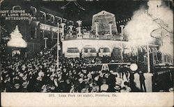 Luna Park at Night Pittsburgh, PA Postcard Postcard Postcard