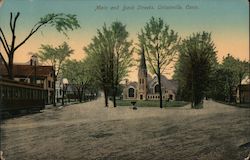 Main and Back Streets Postcard