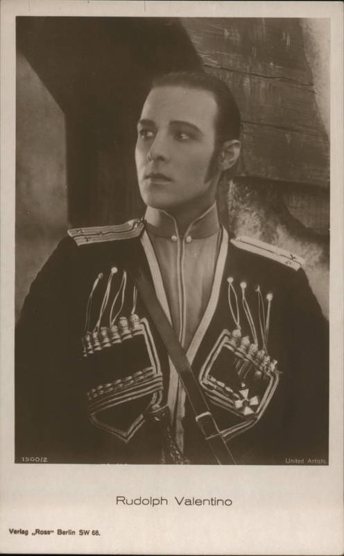 Rudolph Valentino Actors Postcard