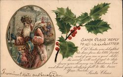 Santa Claus' Reply to ...... Letter, Compliements of Houghton & Dutton Co Postcard Postcard Postcard