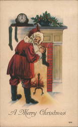 A Merry Christmas Santa Claus Postcard Postcard Postcard