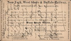 New York, West Shore & Buffalo Railway Advertising Postcard Postcard Postcard