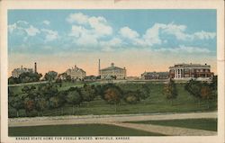 Kansas State Home for Feeble Minded Postcard