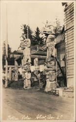 Totem Poles Alert Bay, BC Canada British Columbia Postcard Postcard Postcard