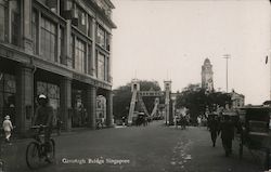 Cavenagh Bridge, Fullerton Square Singapore Southeast Asia Postcard Postcard Postcard