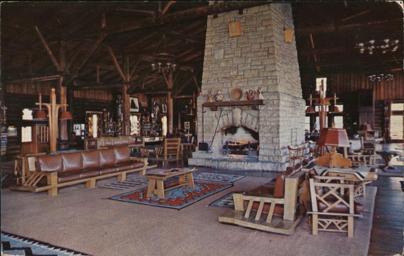 The Lounge, Starved Rock Lodge Oglesby, Il Postcard