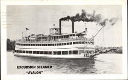 Excursion Streamer Avalon Postcard