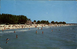 Sun And Surf Bathing On Lovely Clearwater Beach Postcard