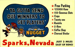 Ya Gotta Send Out Winners To Get Players Dick Graves' Nugget Postcard