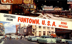 Greeting From Funtown, U. S. A. Reno, NV Postcard Postcard