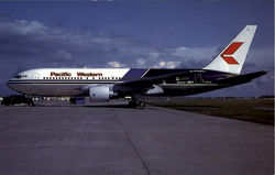 Pacific Western Airlines B-767-275 Postcard