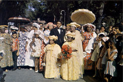 Wedding Dress About 50 Years Ago Postcard