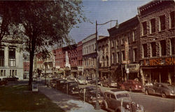 Margaret Street, Looking North From The Witherill Hotel Plattsburgh, NY Postcard Postcard