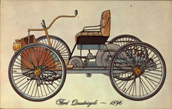 Ford Quadricycle - 1896 At The Henry Ford Museum And Greenfield Village Dearborn, MI Postcard Postcard