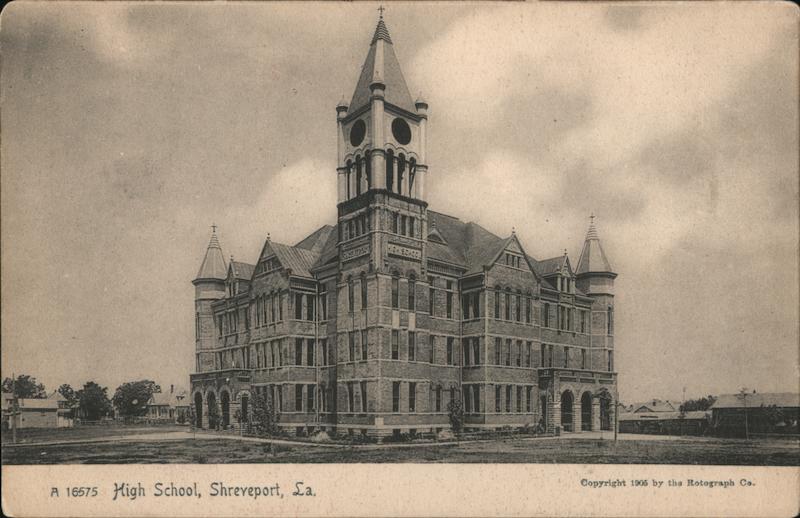 High School Shreveport, LA Postcard