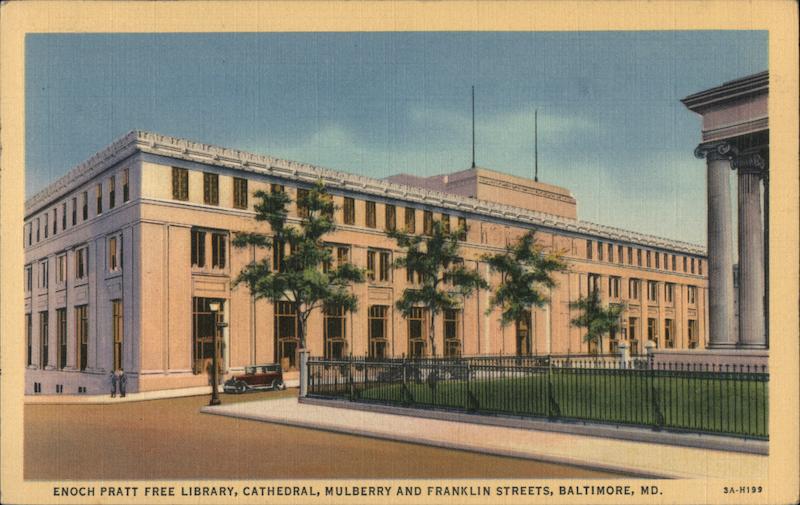 Enoch Pratt Free Library Baltimore, MD Postcard