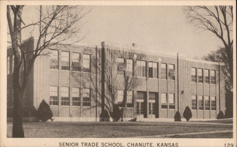 Senior Trade School Chanute, KS Postcard