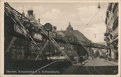 Elberfeld, Schwebebahn an der Schlossbleiche Postcard