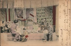 Vintage Japanese Cloth store Postcard